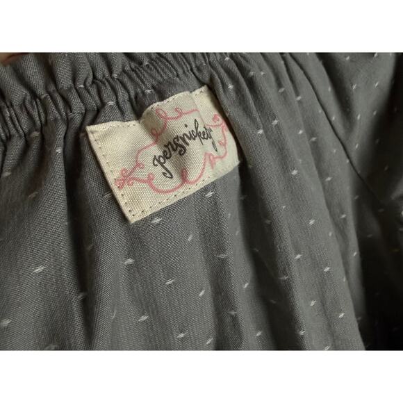 Persnickety Girls Christmas Dress Gray Red White Holiday Stocking Appliqué 2T - Picture 5 of 6